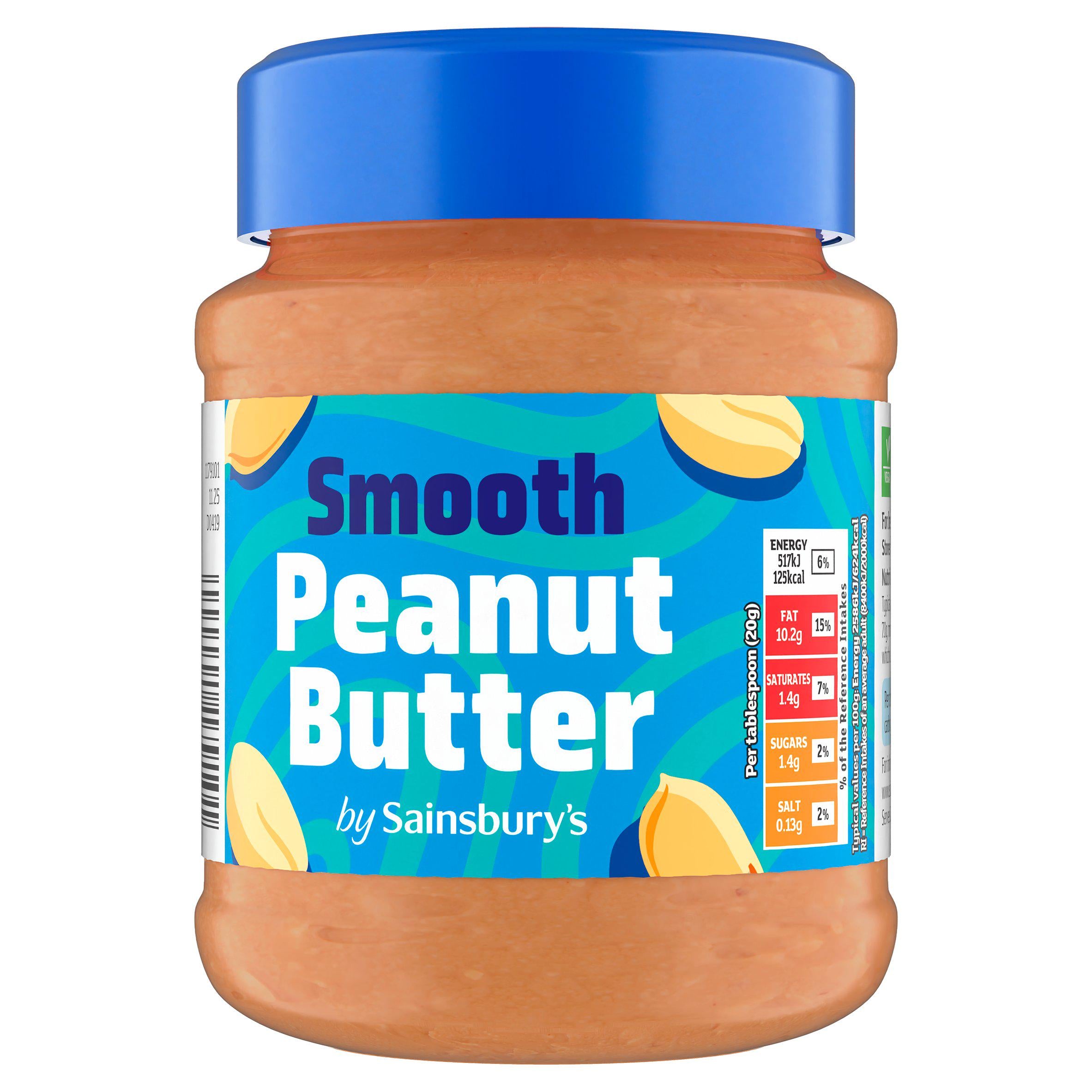Sainsbury's smooth peanut butter 340g - British product
