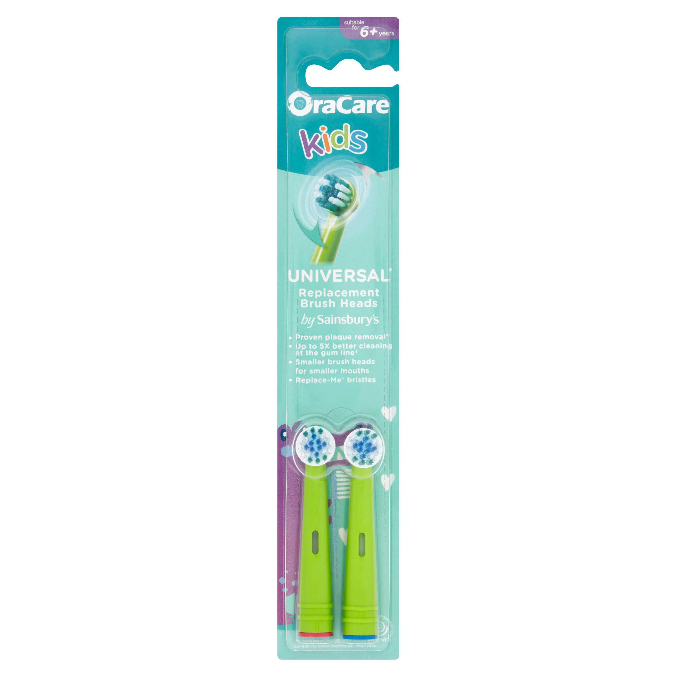 Sainsbury's kids universal replacement brush heads, imported from the UK