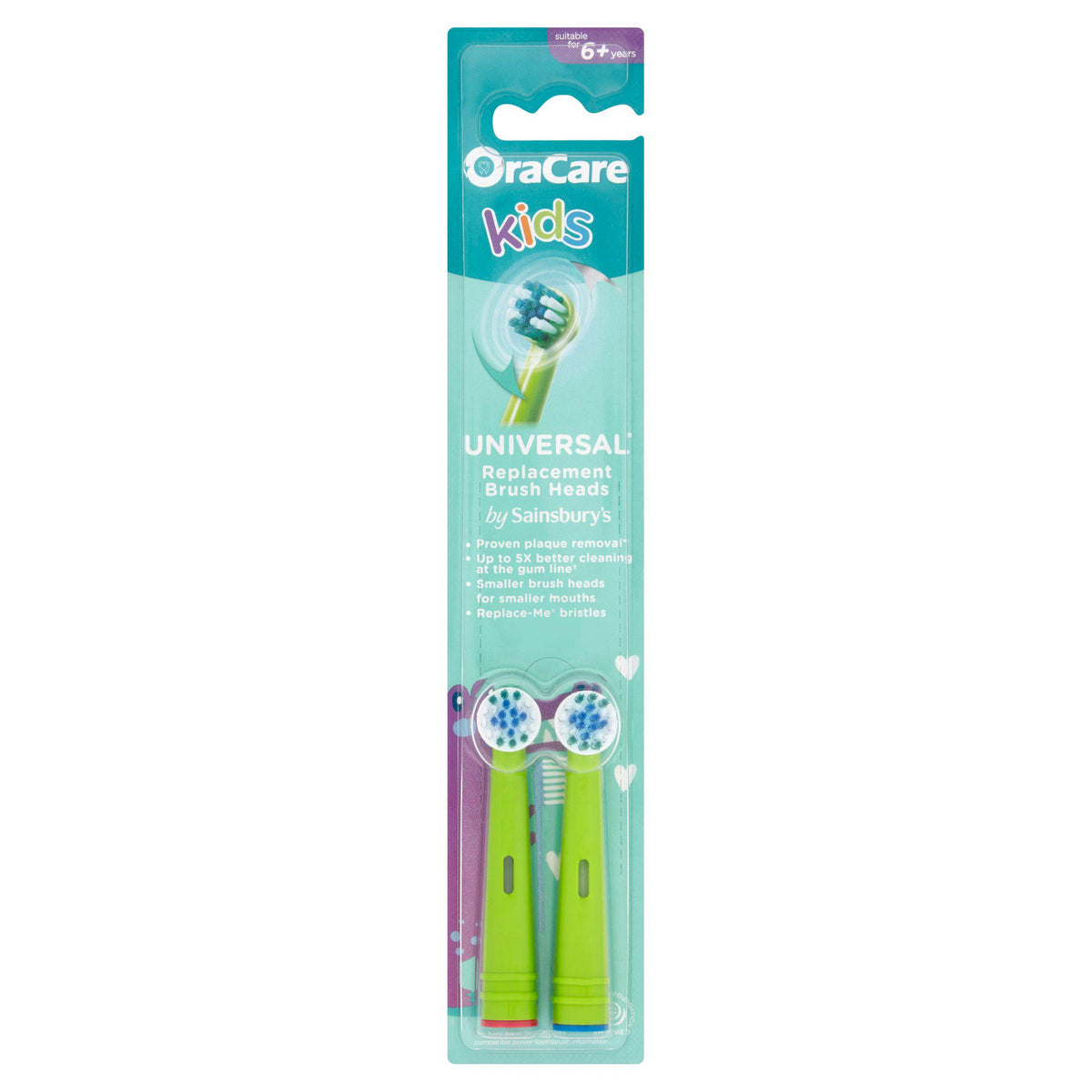 Sainsbury's kids universal replacement brush heads, imported from the UK