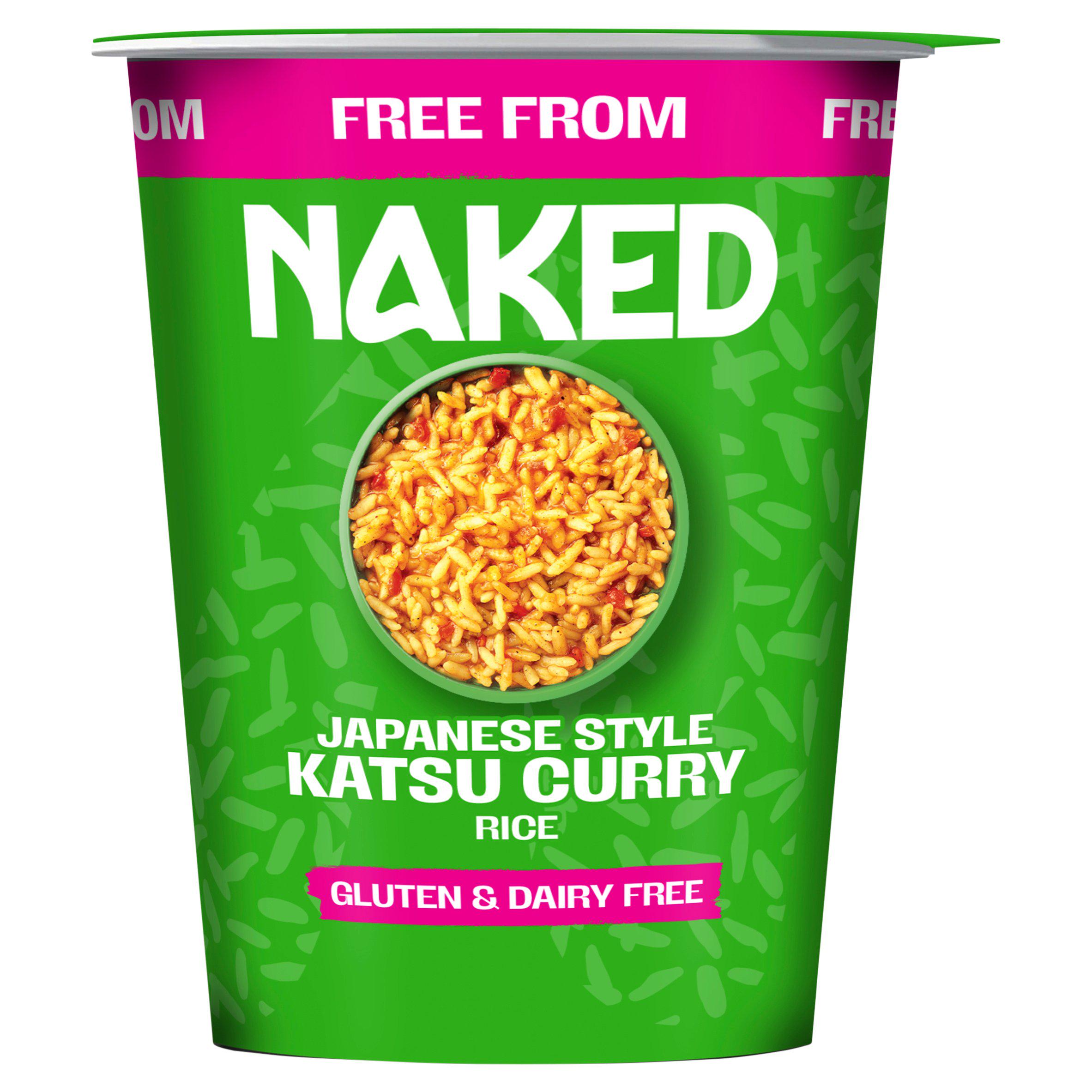 Naked Katsu Curry Long Grain Rice Pot 78g (British brand)