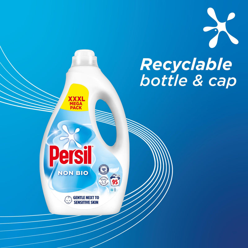 Persil Non Bio laundry liquid 2.565L 95 washes (British brand)