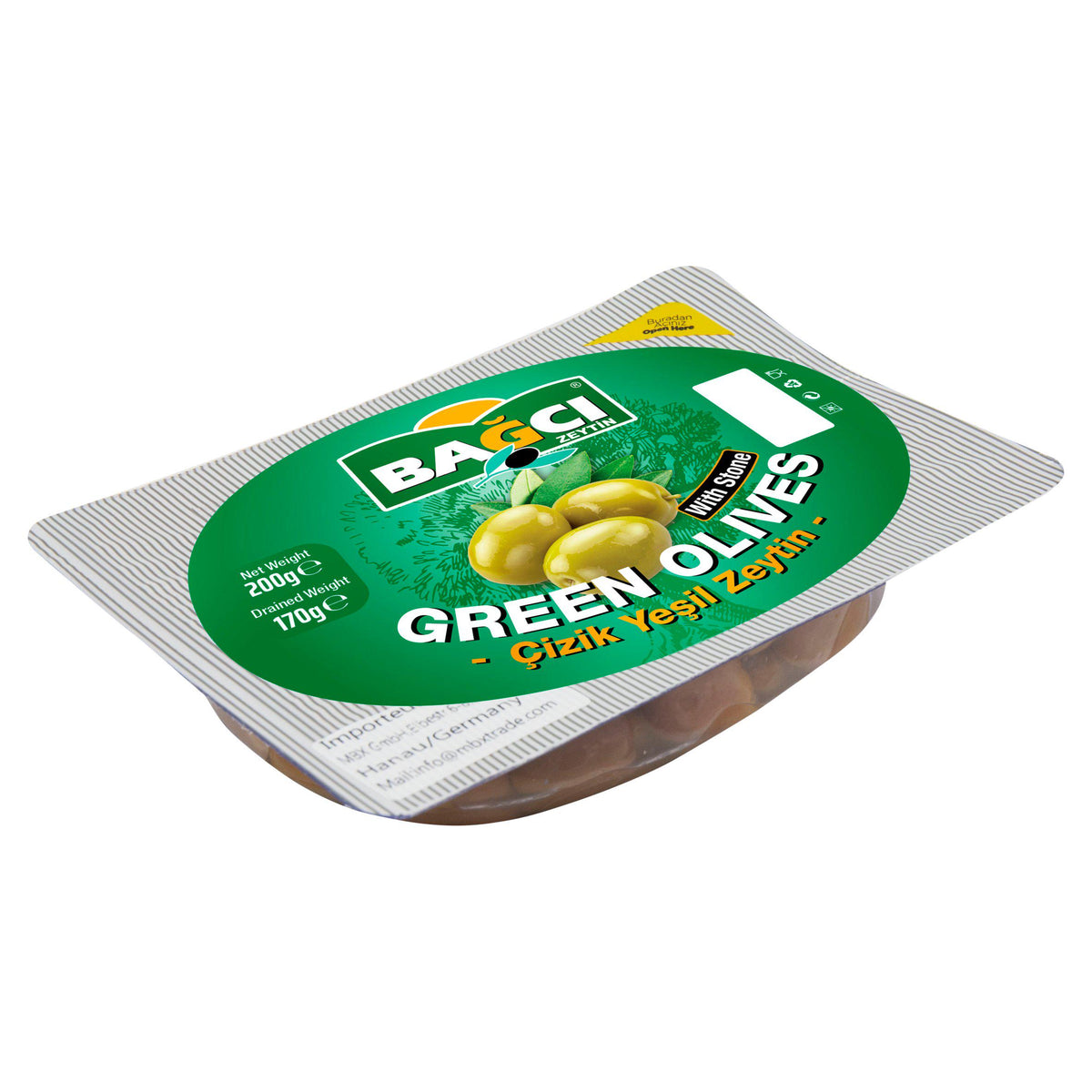 Bagci green olives with stone 200g - British product