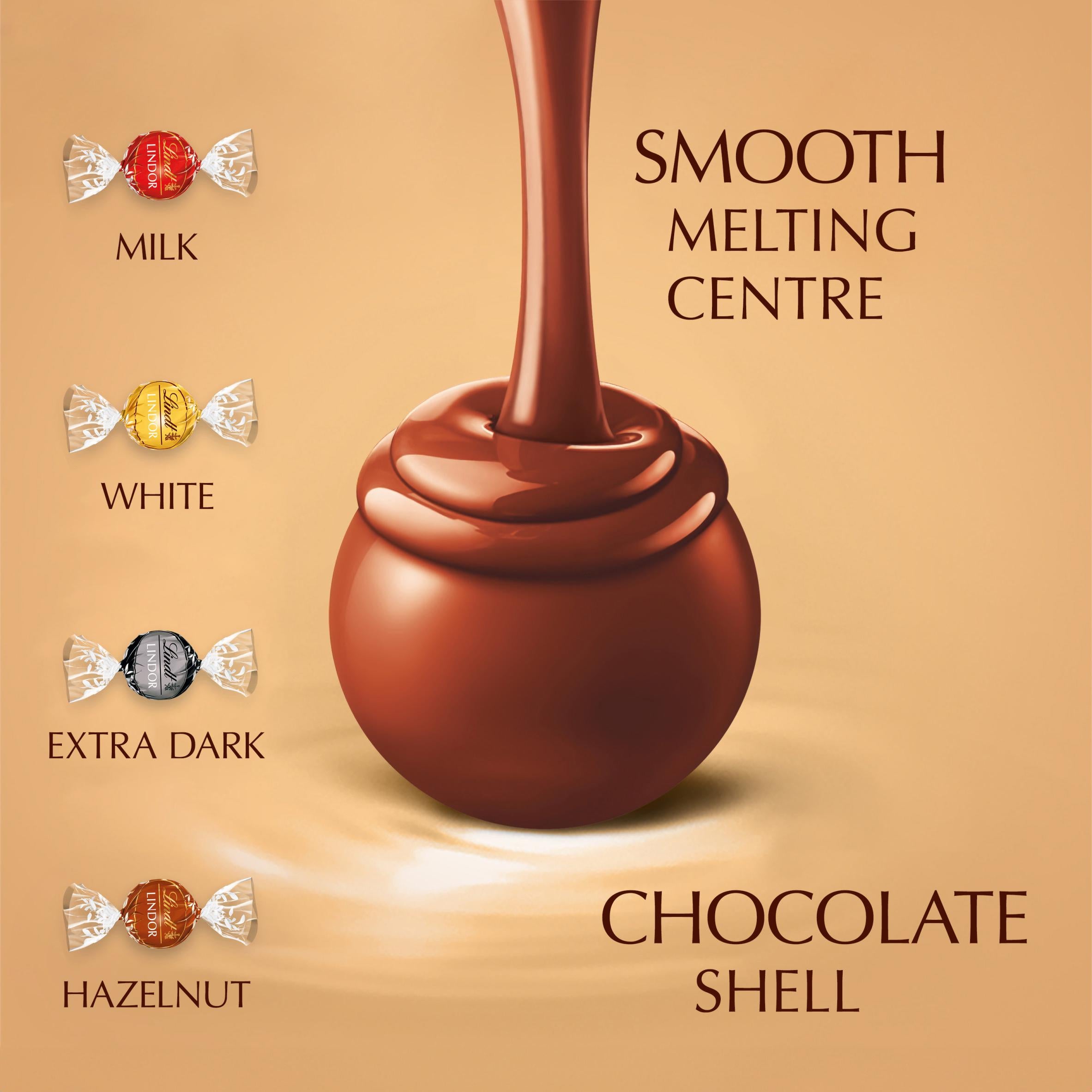 Lindt Lindor assorted chocolate truffles box 337g, UK version