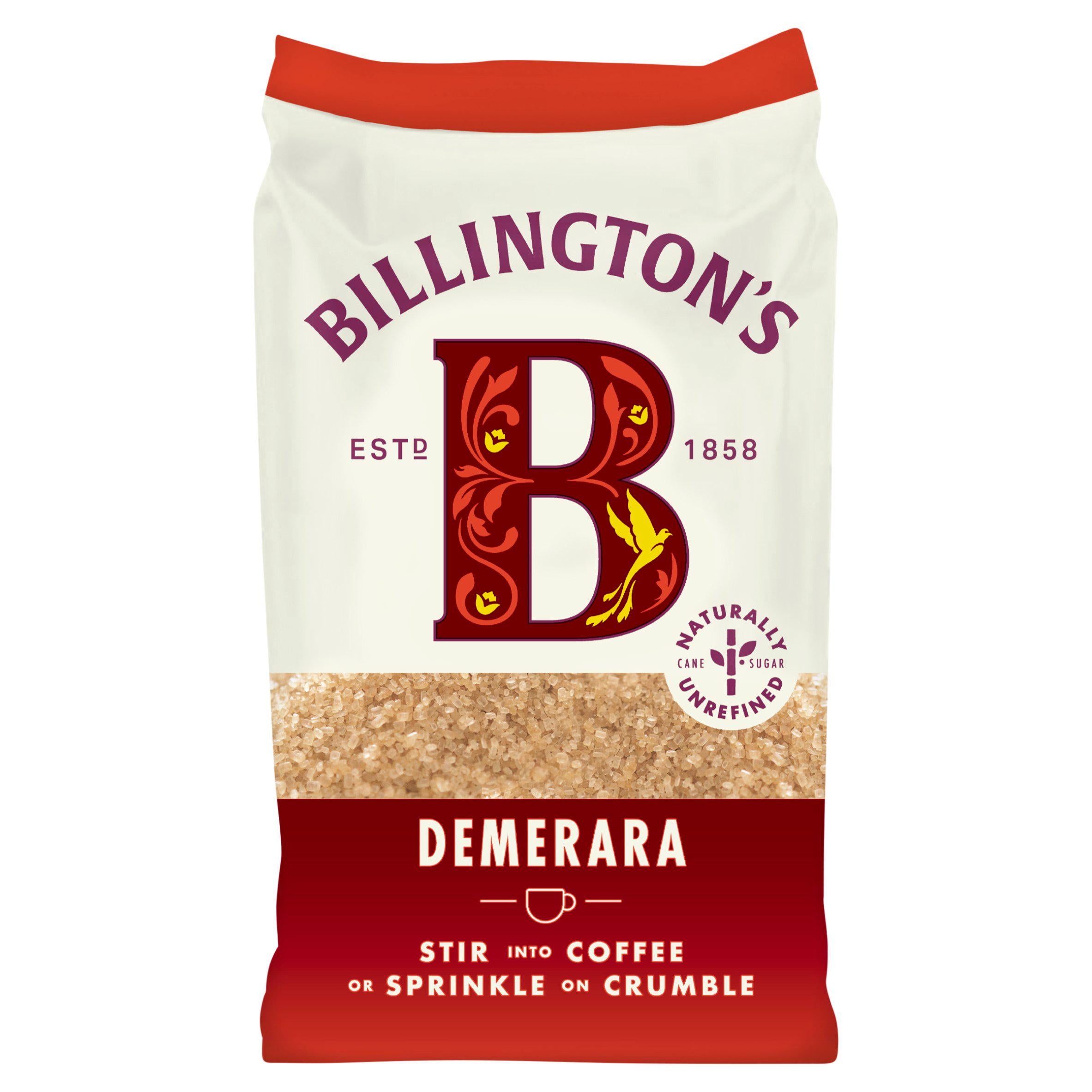 Billington's Demerara Sugar 1kg, imported from the UK