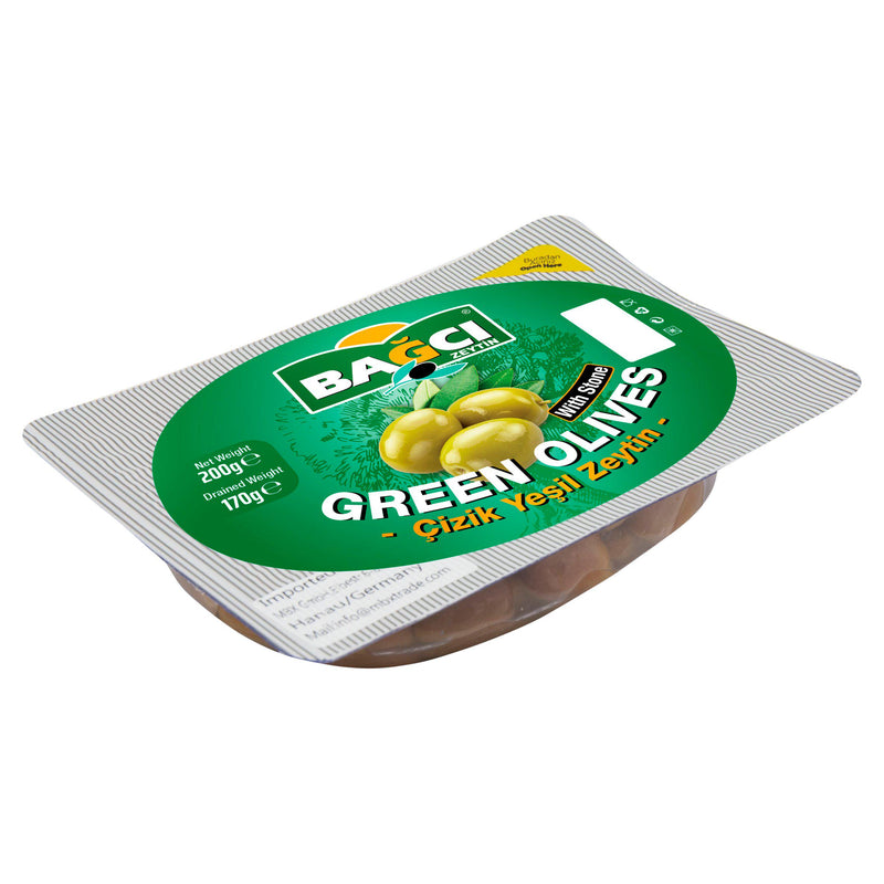 Bagci green olives with stone 200g - British product