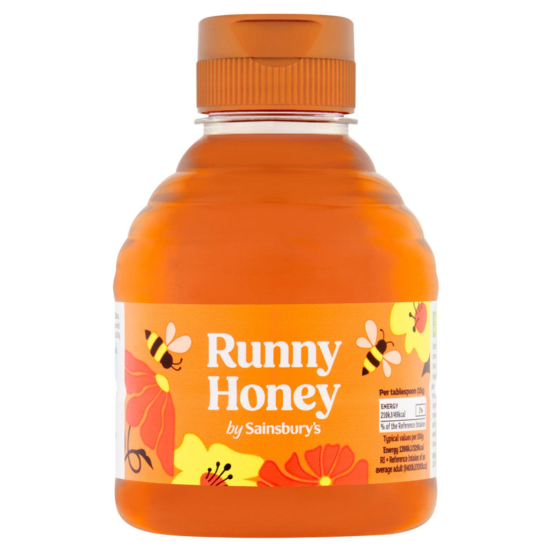 Sainsbury's pure runny honey 340g - British product