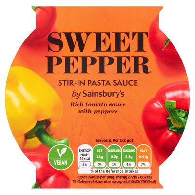 Sainsburys Sainsbury's Sweet Pepper Stir-In Pasta Sauce 150g- Buy online at McGrocer