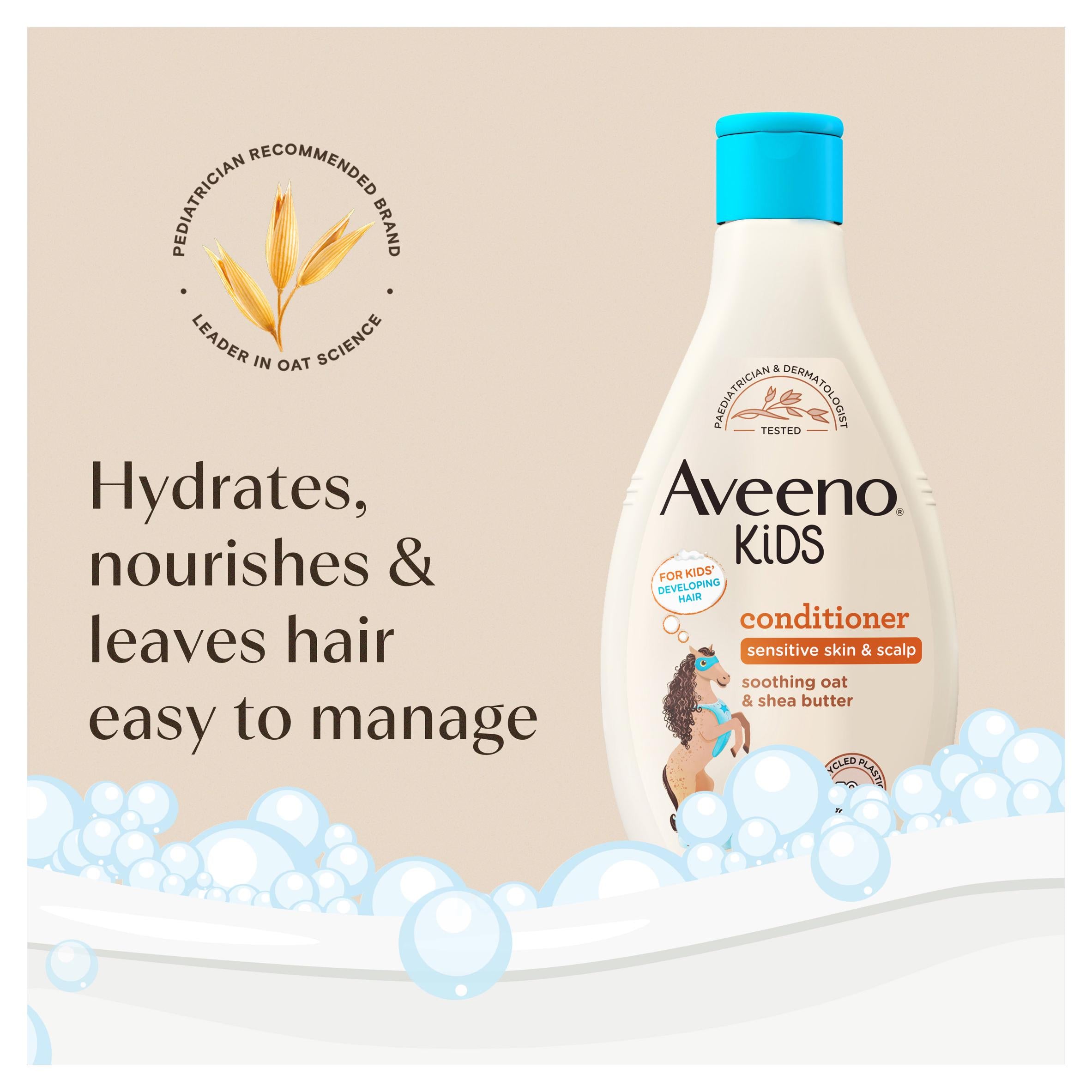 Aveeno Kids Conditioner 250ml with soothing oat and shea butter - British product