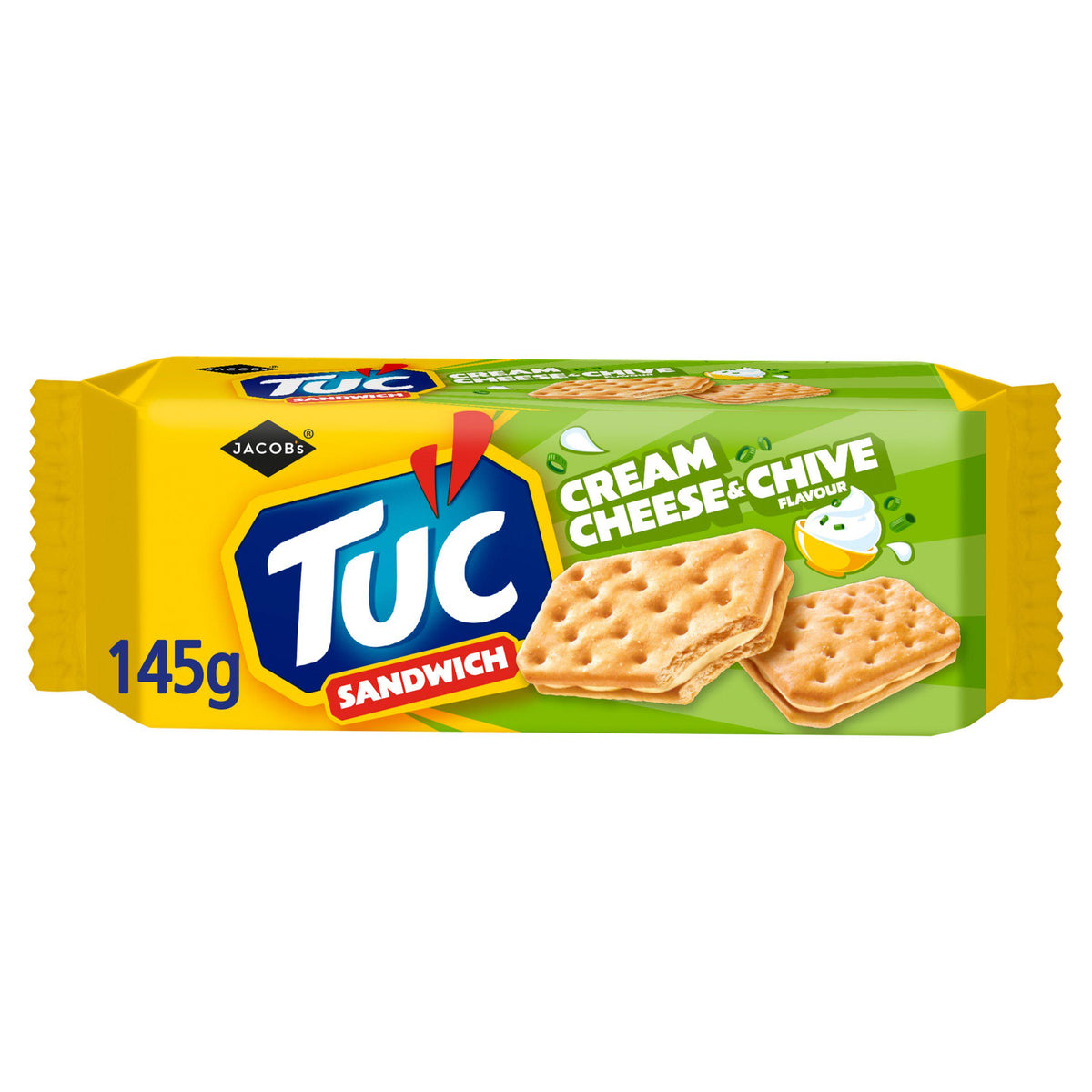 Jacob's Tuc cream cheese chive cracker sandwich 145g (British brand)