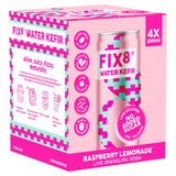 Fix8 water kefir raspberry lemonade 4 pack 250ml - British product