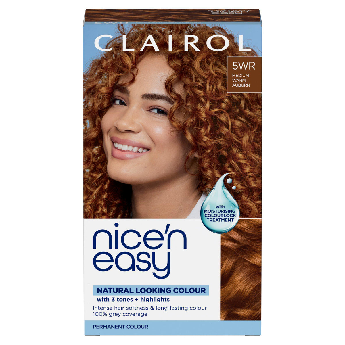 Clairol hair dye Medium Warm Auburn 5WR, imported from the UK