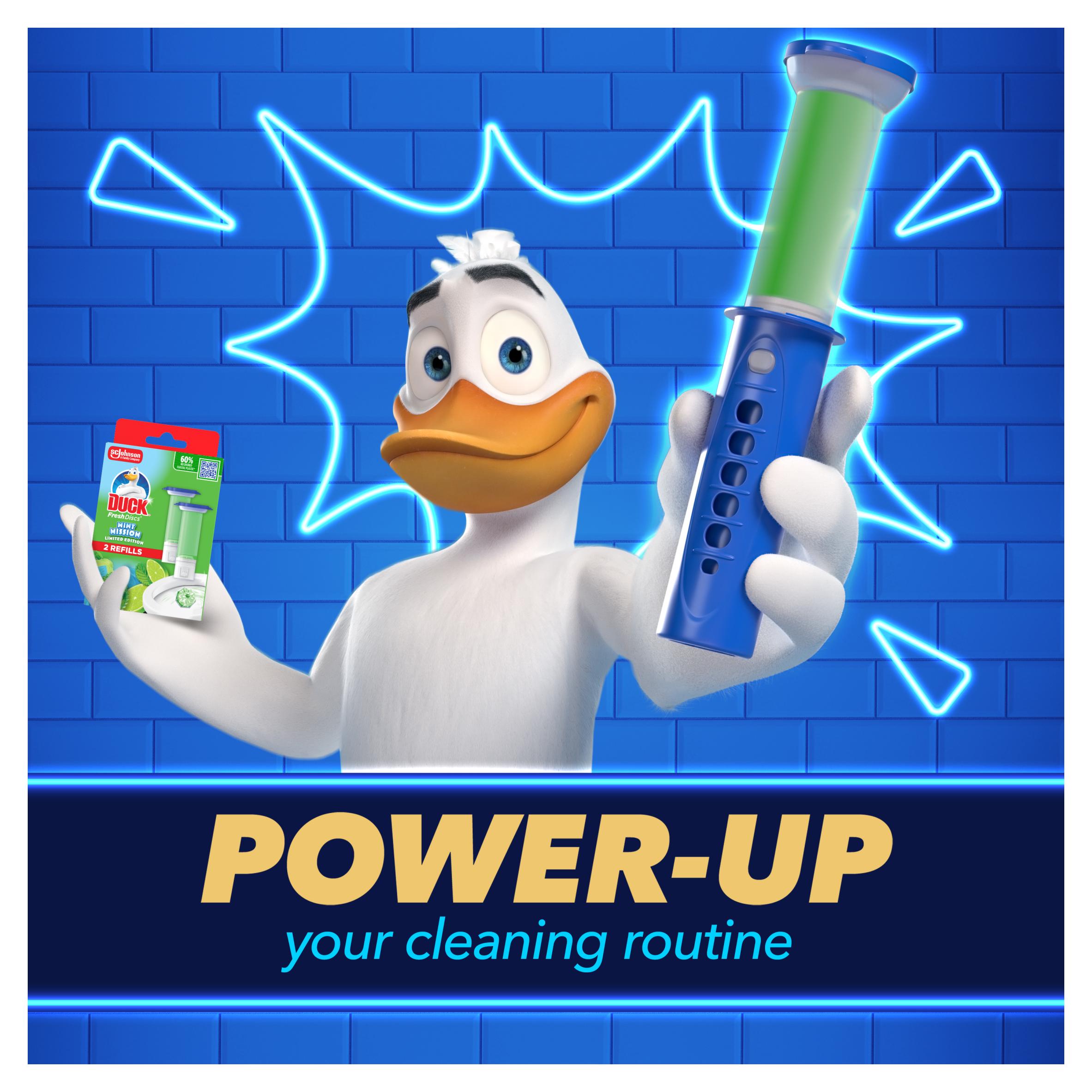 Duck Mint Mission toilet gel refill 2x36ml, imported from the UK