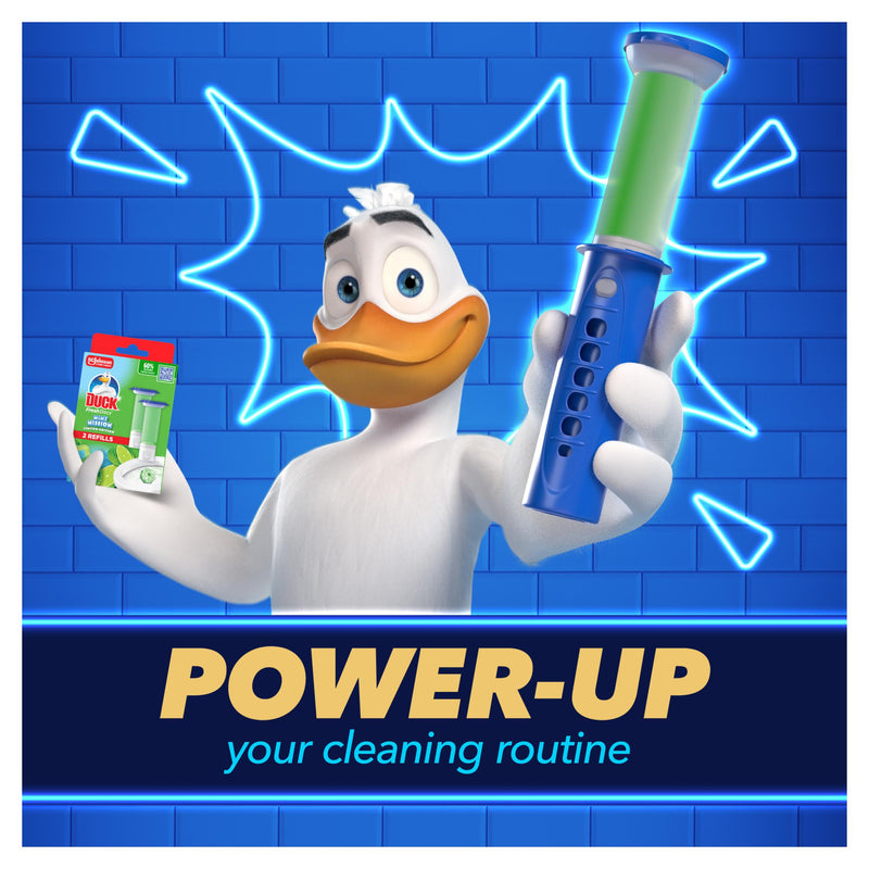 Duck Mint Mission toilet gel refill 2x36ml, imported from the UK