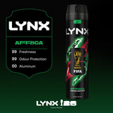 Lynx aerosol deodorant body spray Africa 48h 250ml, UK version
