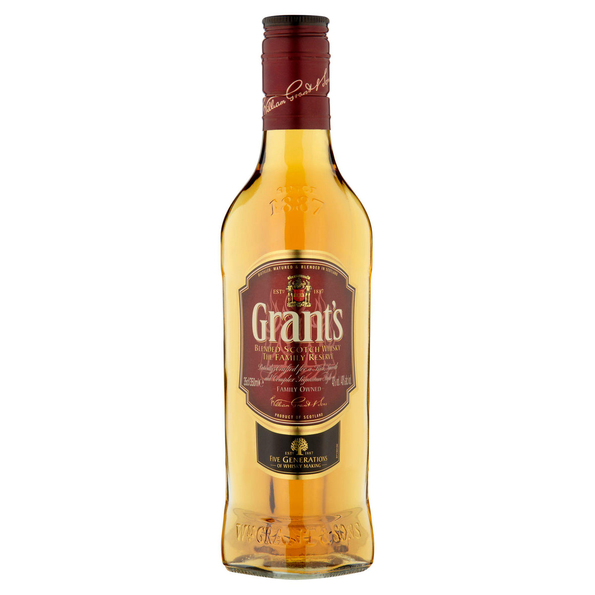 Grant's Blended Scotch Whisky 35cl, imported from the UK