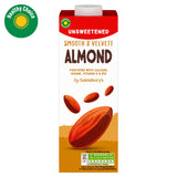 Sainsbury's unsweetened long life almond drink 1L, UK version
