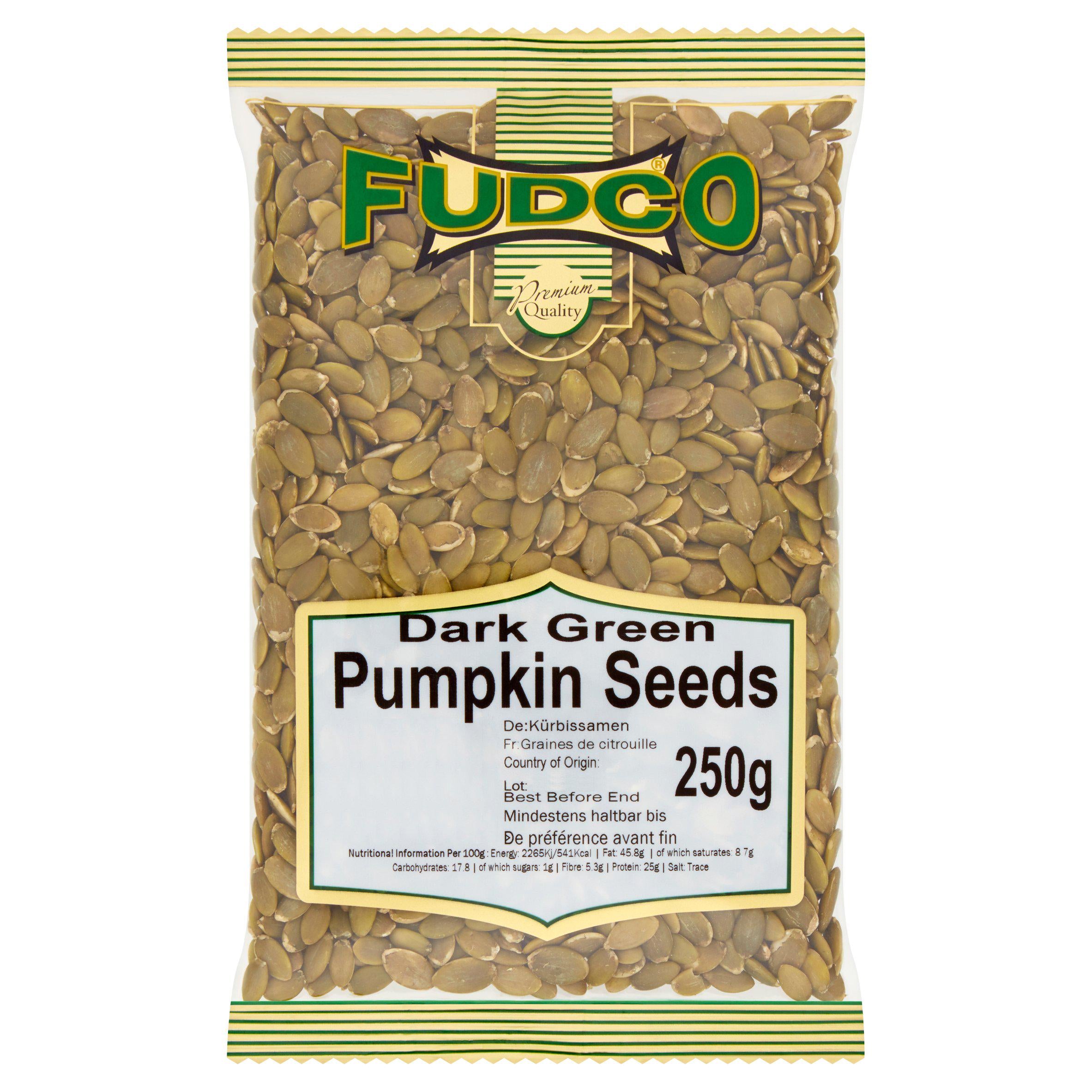 Fudco dark green pumpkin seeds 250g (British brand)