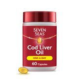 Seven Seas cod liver oil and fish oil capsules 60, UK version