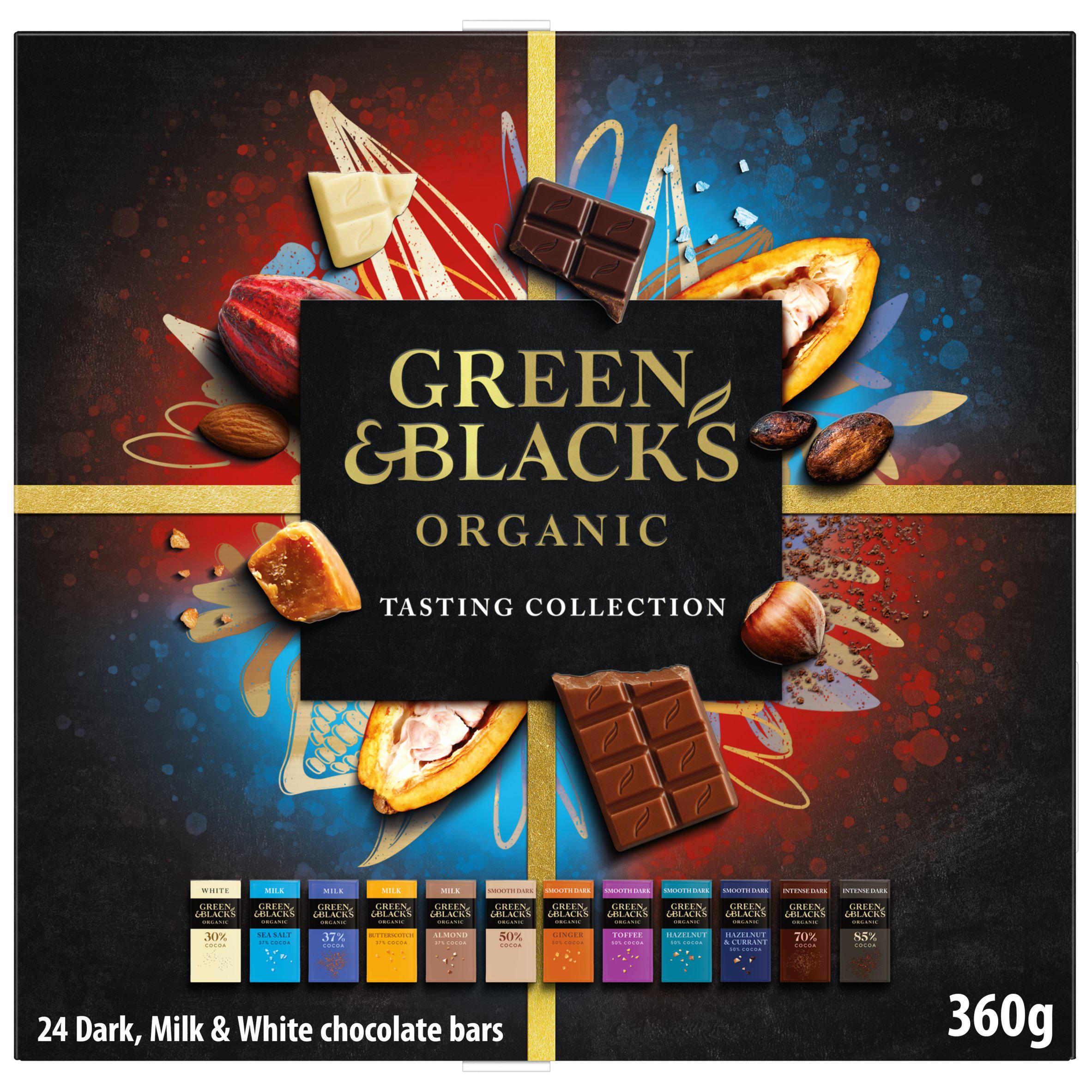 Green & Black's organic chocolate bar bundle 360g, UK version