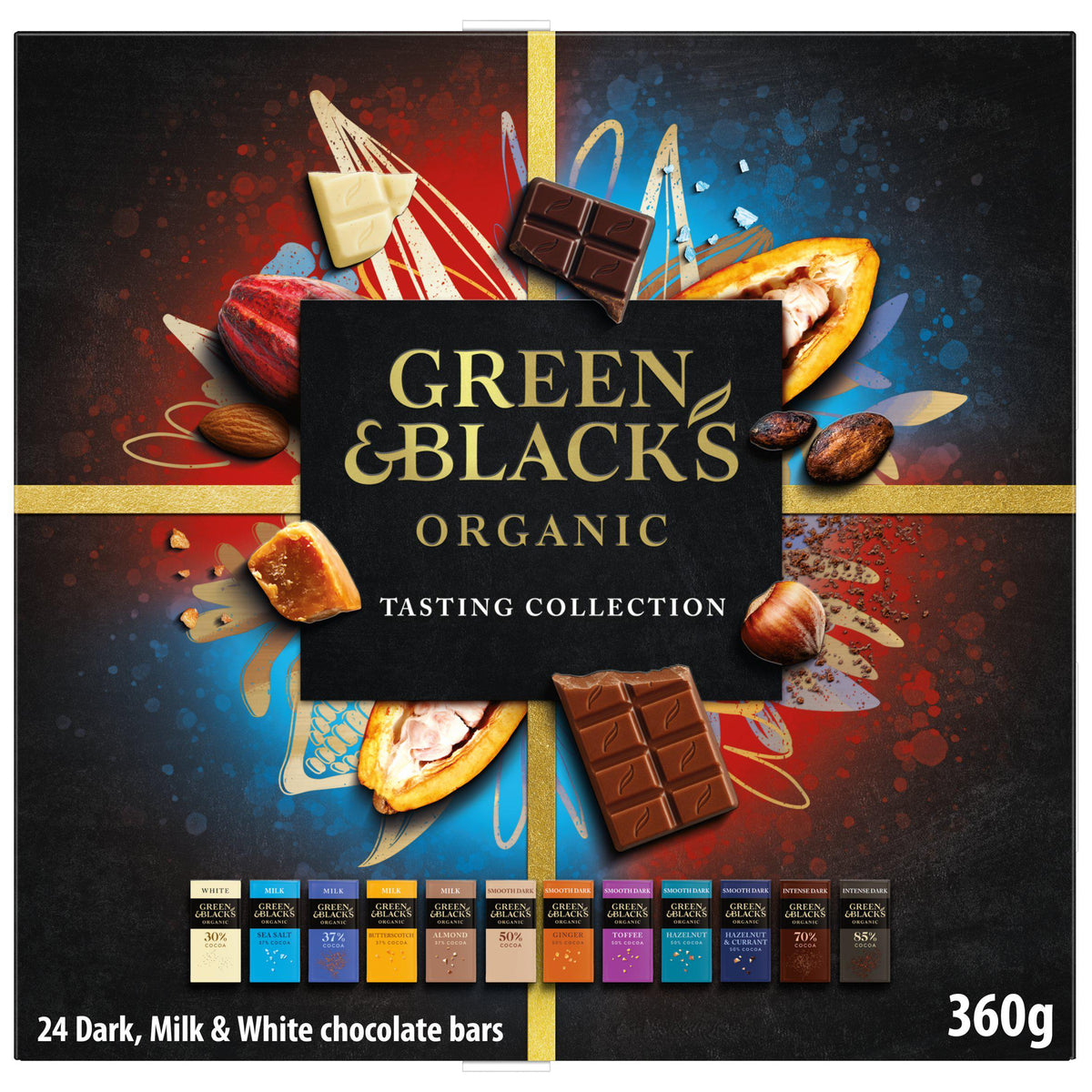 Green & Black's organic chocolate bar bundle 360g, UK version