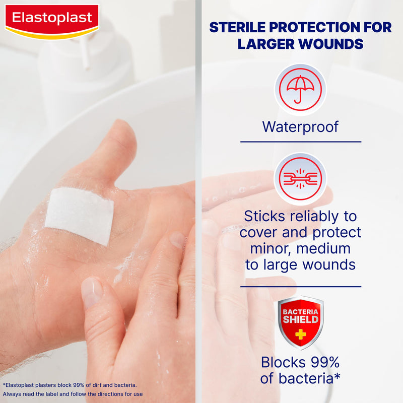 Elastoplast waterproof wound dressings with silver protection 5pk - British product