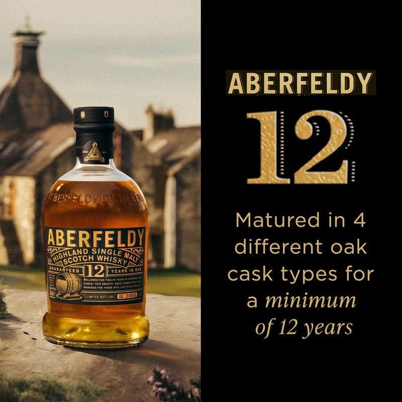 Aberfeldy single malt Scotch whisky 12 Year Old 70cl (British brand)