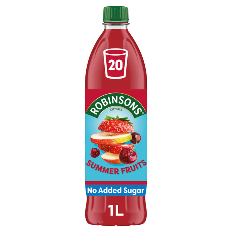 Robinsons summer fruits squash no added sugar 1L, UK version