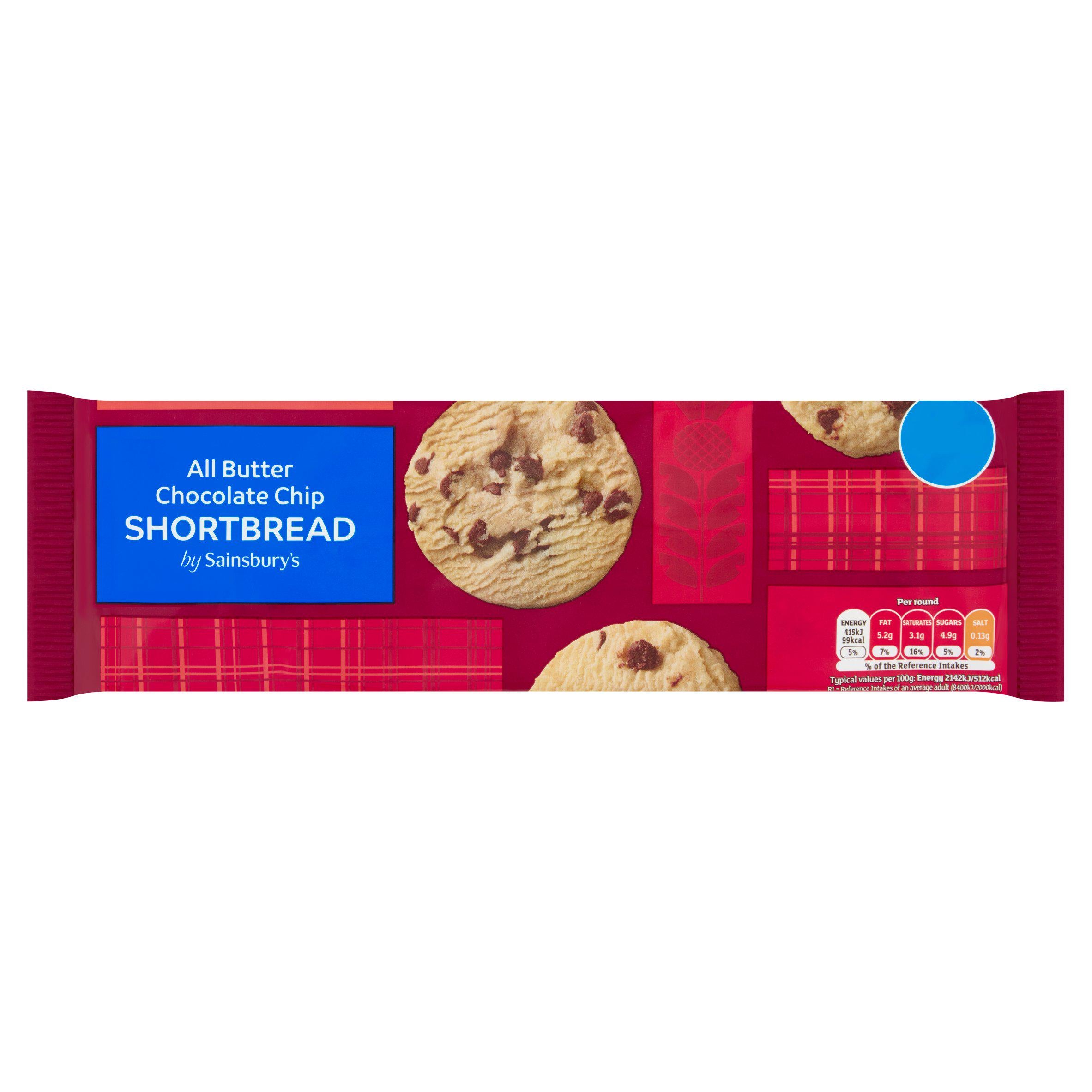 Sainsbury's All Butter Chocolate Chip Shortbread 175g GOODS Sainsburys   