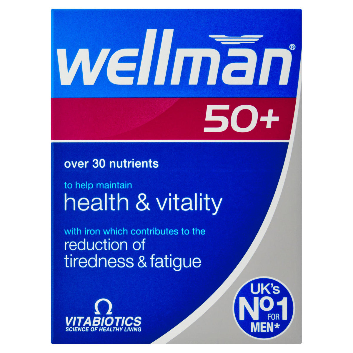 Vitabiotics Wellman 50+ men's multivitamin x30 tablets (British brand)