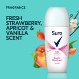 Sure antiperspirant deodorant roll on Bright Bouquet 50ml, UK version