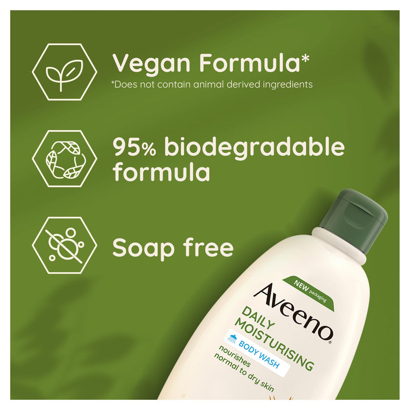 Aveeno Body Wash Dry Sensitive Skin 500ml, imported from the UK