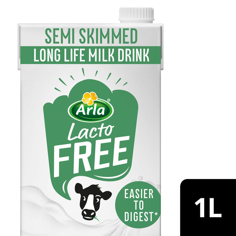 Arla LactoFREE semi skimmed long life milk 1L (British brand)