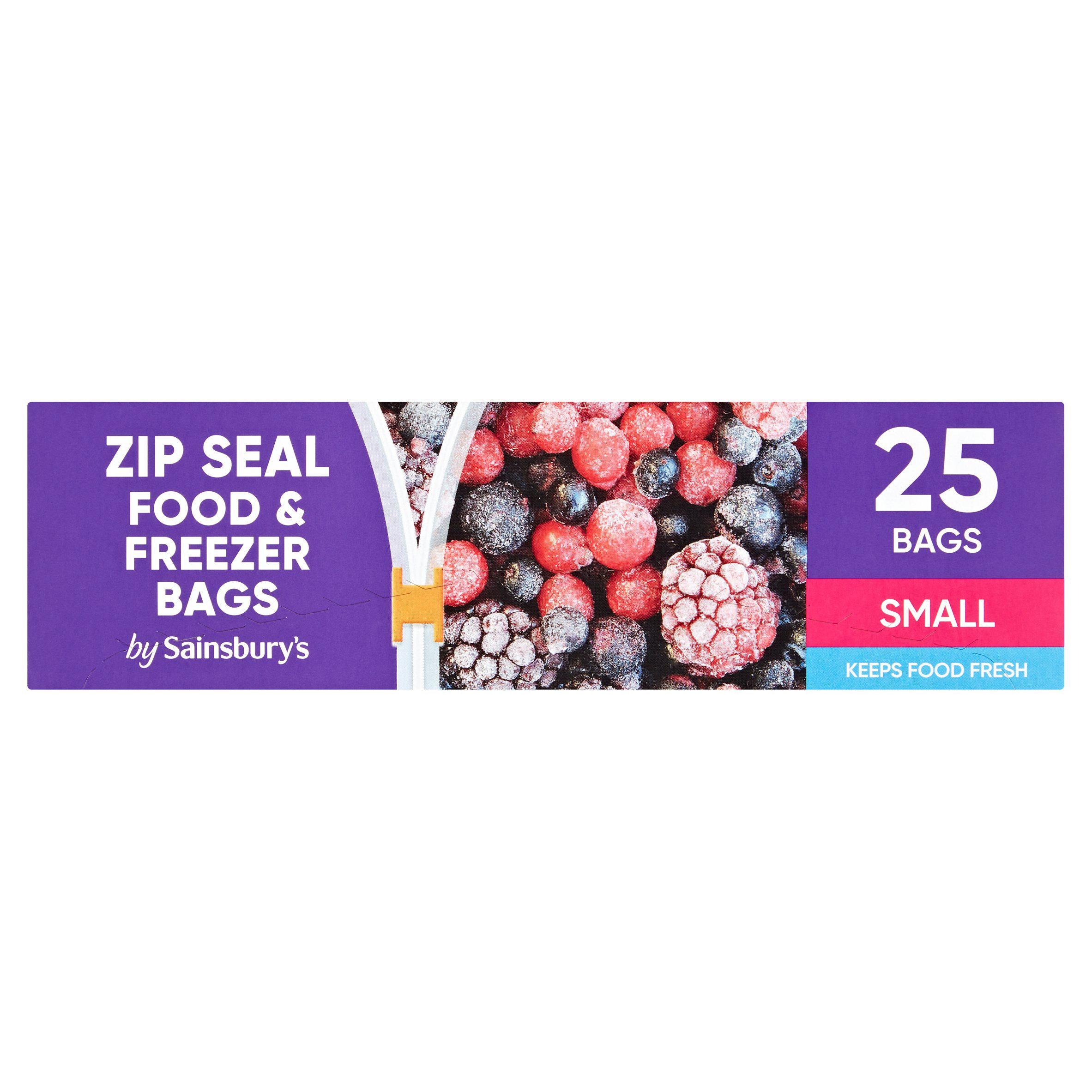 Sainsbury's zip seal bags small 25 count - British product