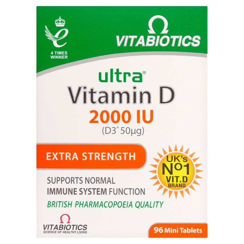 Vitabiotics Ultra Vitamin D3 2000 IU Tablets x96 (British brand)