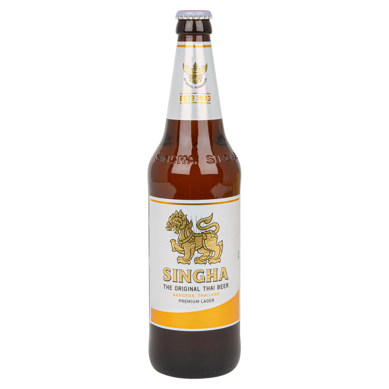 Singha Premium Lager 630ml, imported from the UK