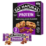 Eat Natural maple pecan peanut bars 3x40g, imported from the UK