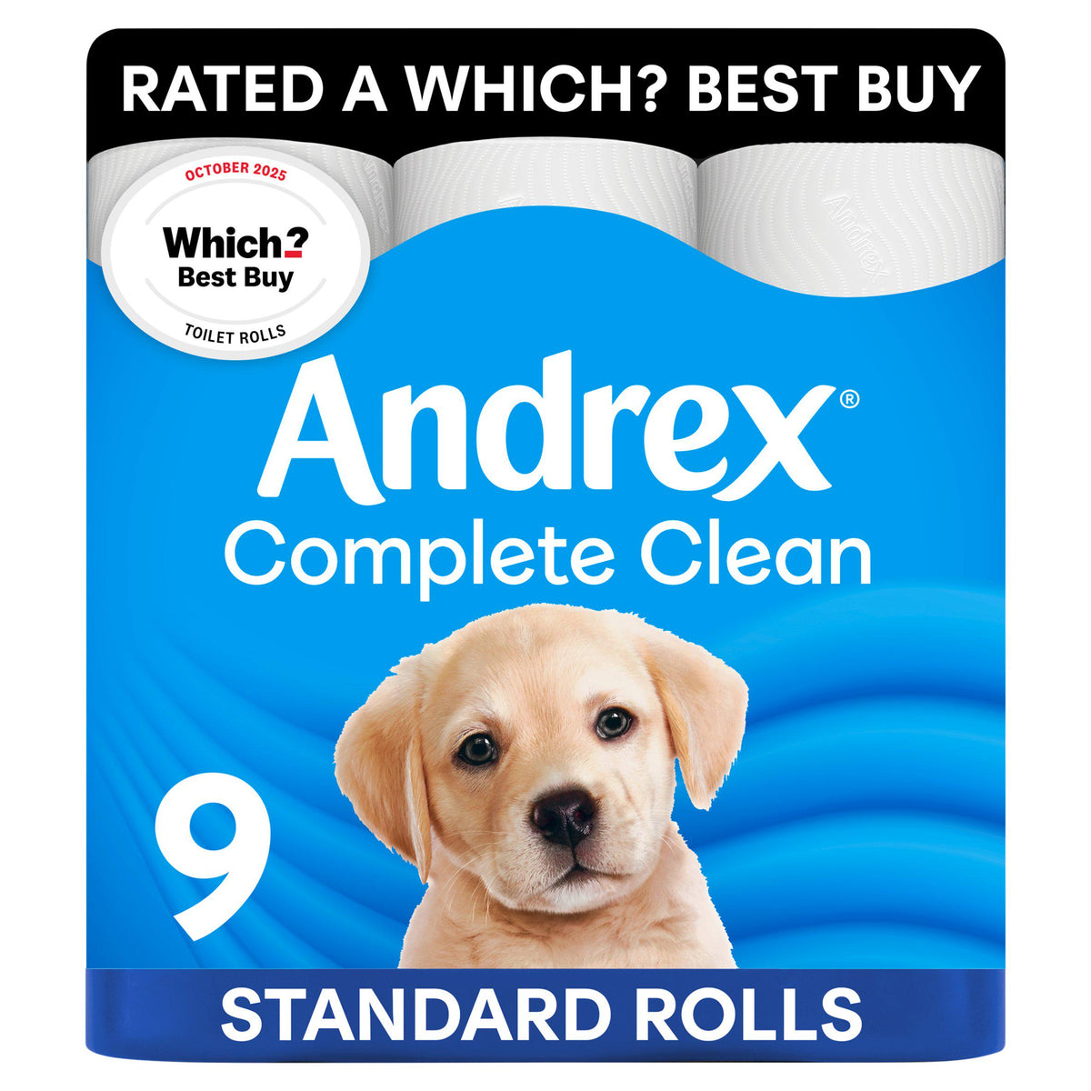 Andrex Complete Clean toilet rolls 9 pack (British brand)