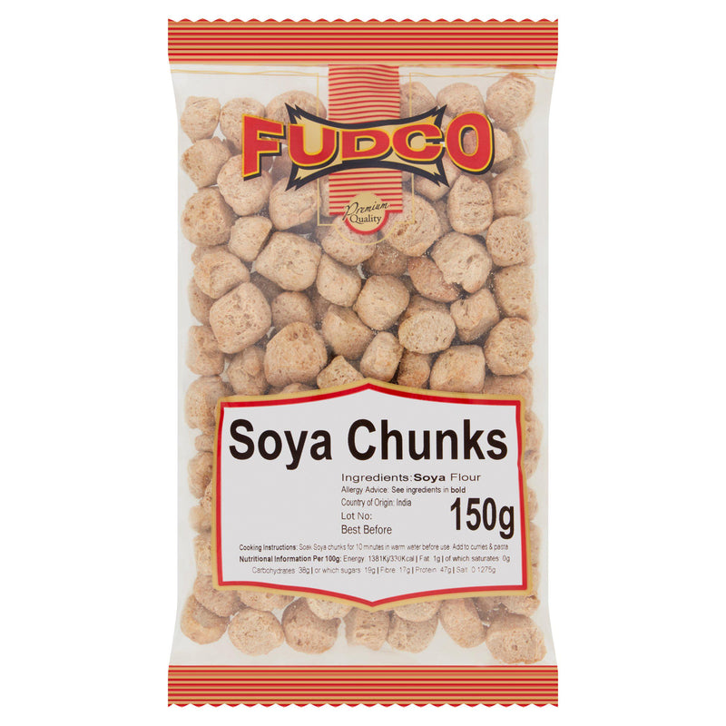 Fudco Soya Chunks 150g vegetarian soy protein food - British product