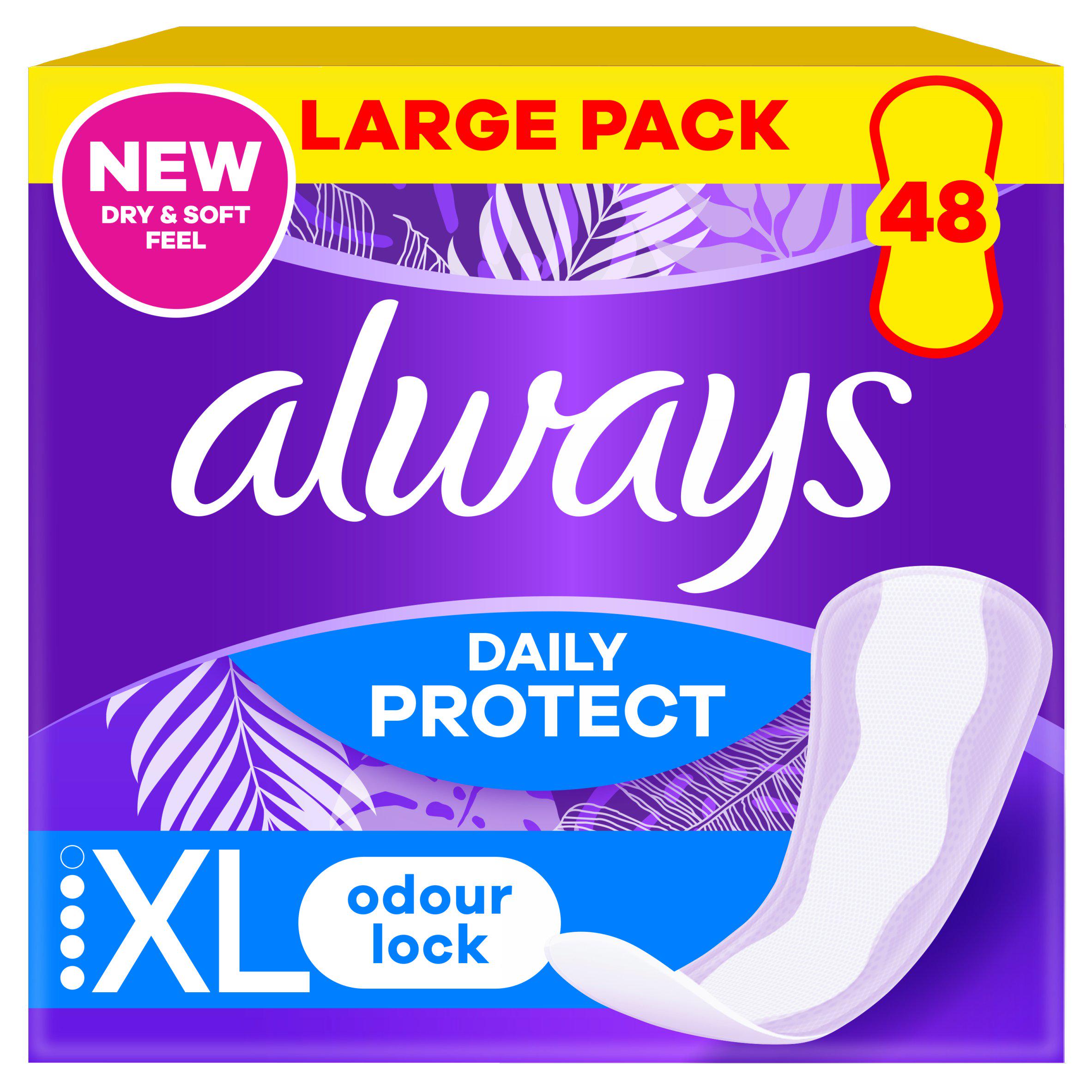 Always Dailies Extra Protect Panty Liners hygienic - British product