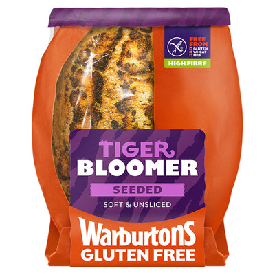 Sainsburys Warburtons Gluten Free Seeded Tiger Bloomer 400g- Buy online at McGrocer