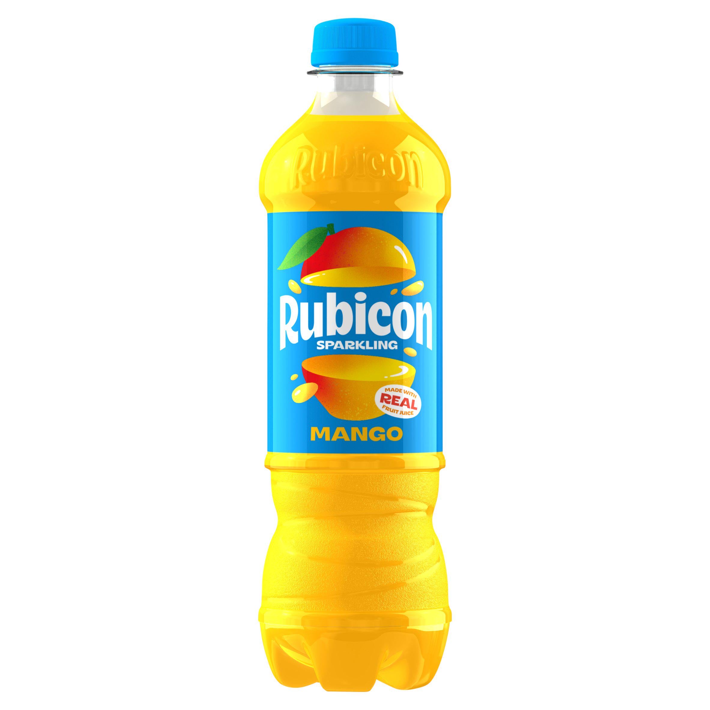 Rubicon Sparkling Mango soft drink 500ml, UK version