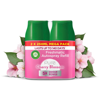 Sainsburys Air Wick Pure Cherry Blossom Freshmatic Autospray Twin Refill Air Freshener 2x250ml- Buy online at McGrocer