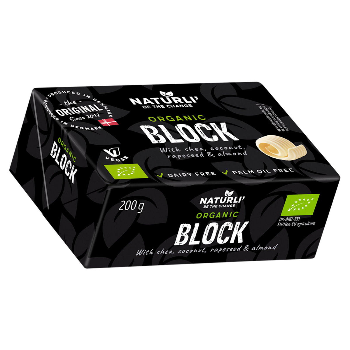Naturli organic vegan block spread 200g, imported from the UK