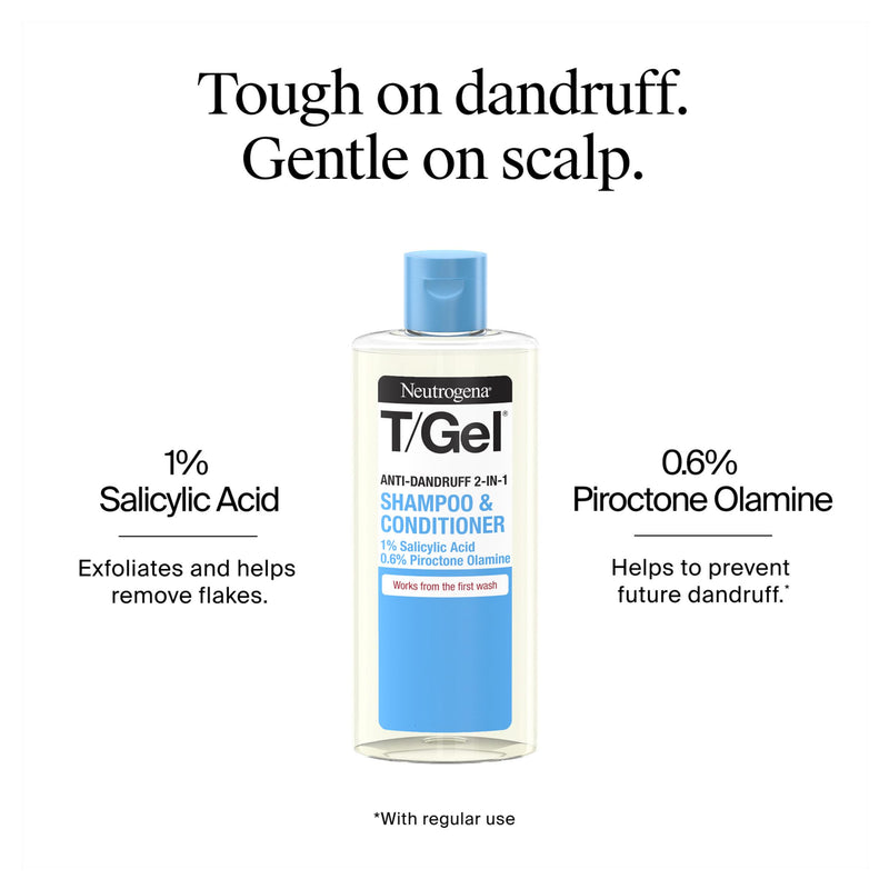 Neutrogena T/Gel 2in1 anti-dandruff shampoo 250ml, UK version