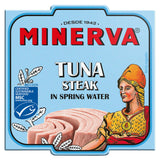 Minerva tuna steak in spring water 160g, imported from the UK