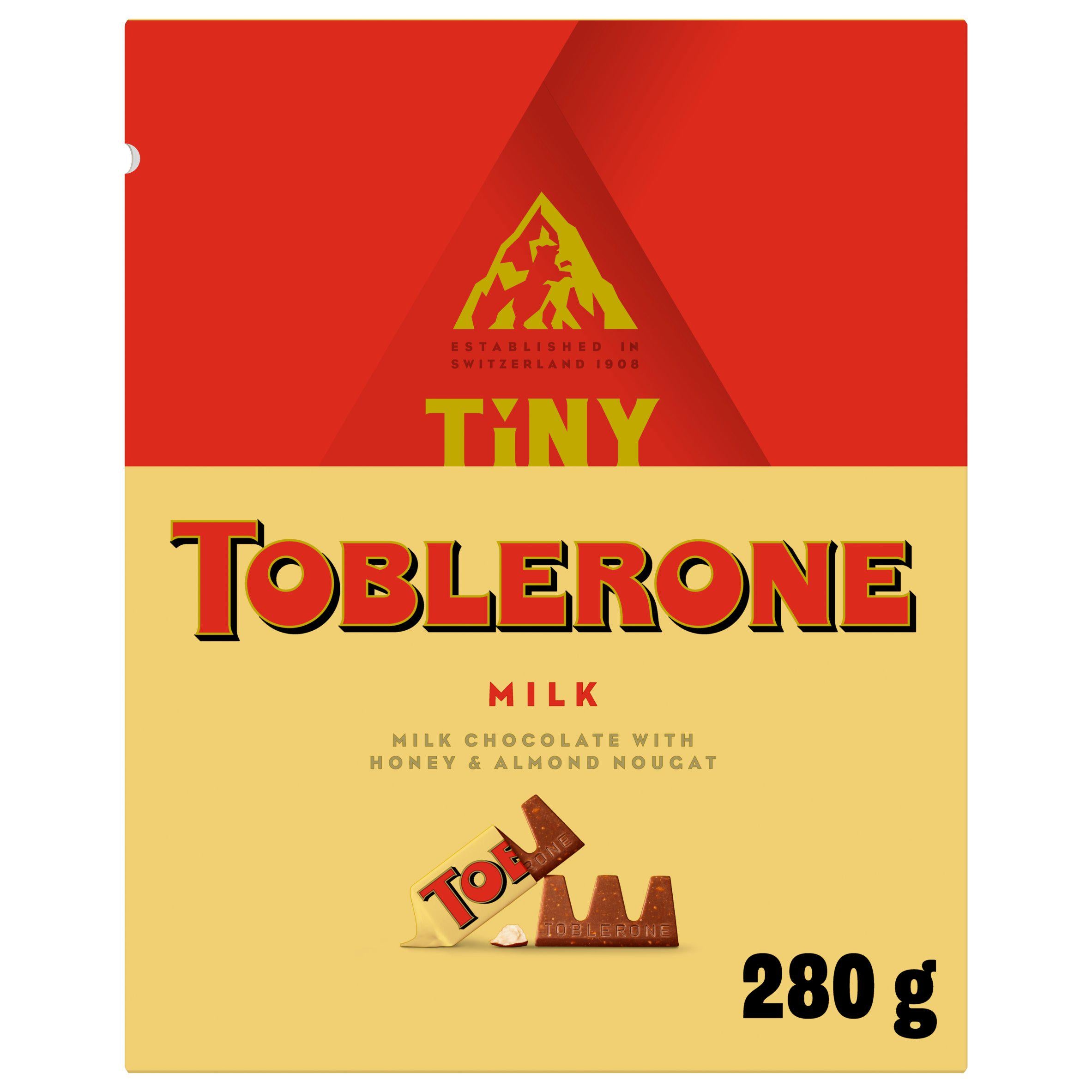 Toblerone milk chocolate tinies 280g gift box (British brand)