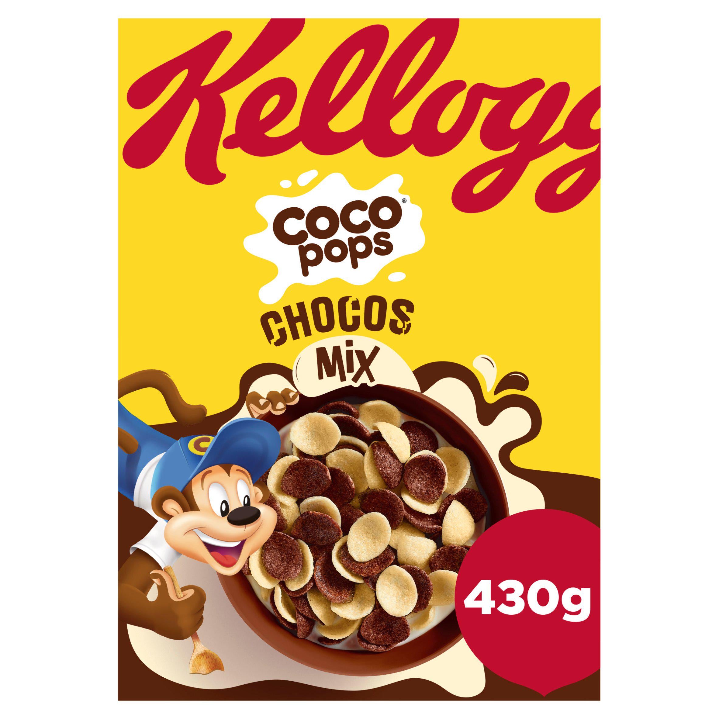 Kellogg's Coco Pops Chocos Mix breakfast cereal 430g, UK version