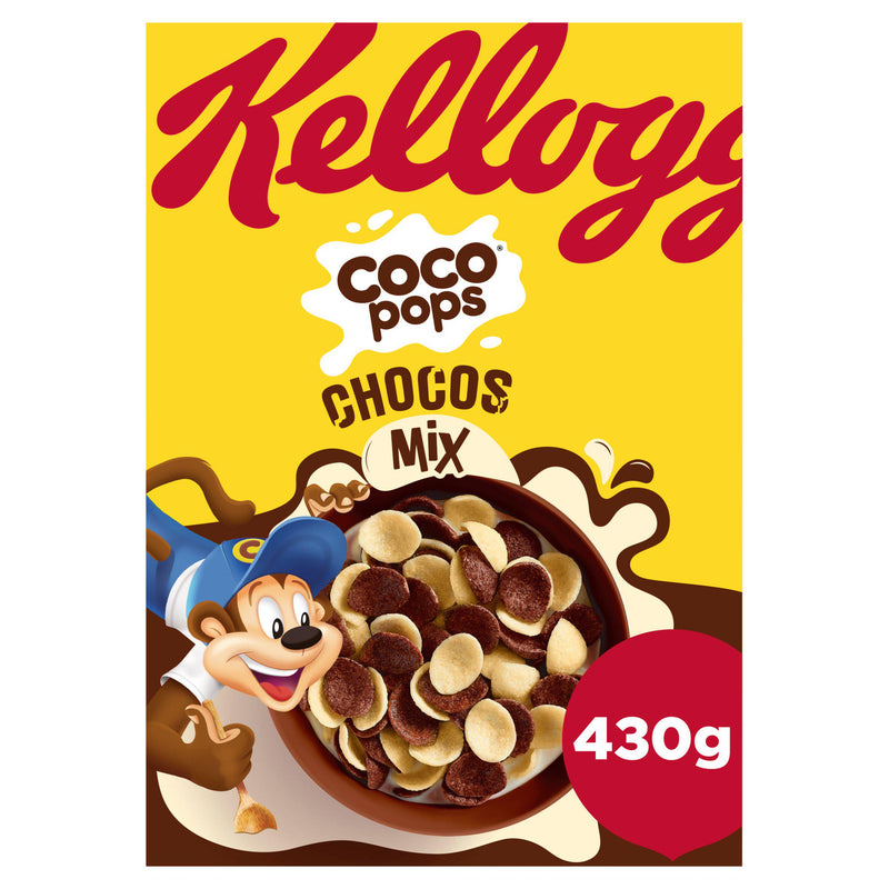 Kellogg's Coco Pops Chocos Mix breakfast cereal 430g, UK version