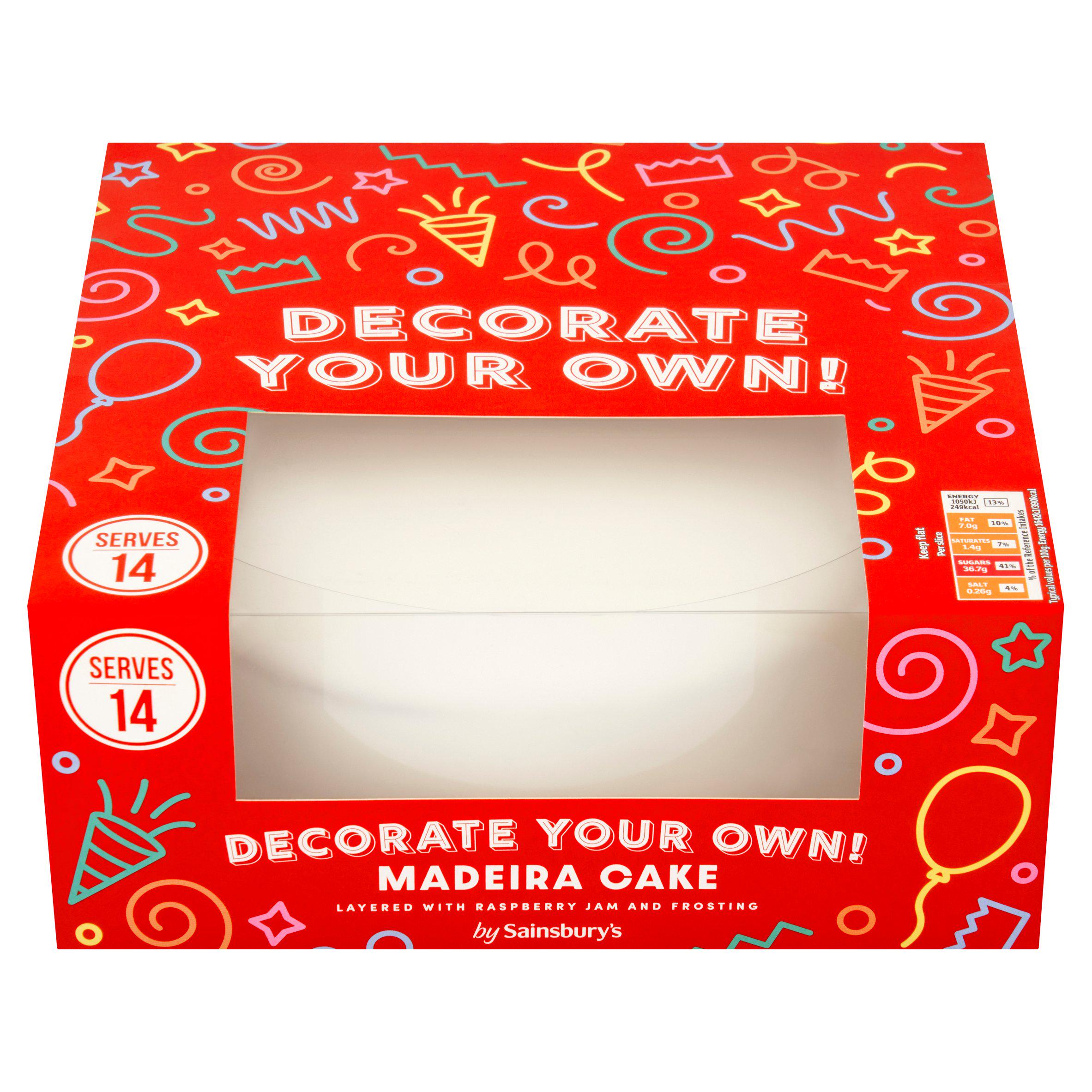 Sainsbury's birthday cake 905g decorate your own (British brand)