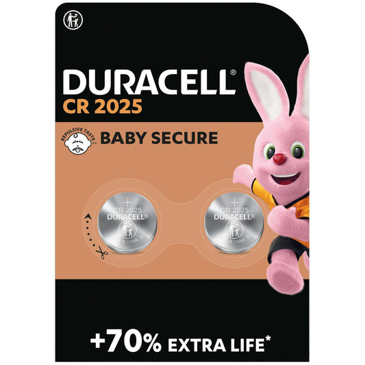 Duracell Specialty 2025 Lithium Coin Battery 3V (DL2025 / CR2025), pack of 2 GOODS Sainsburys   